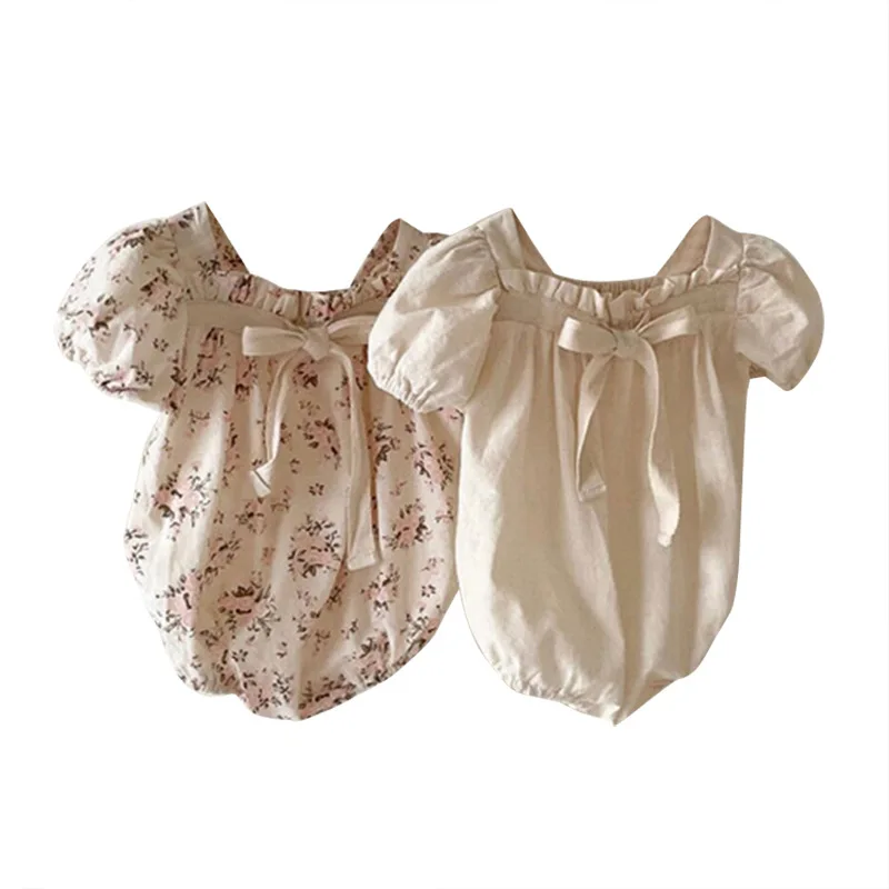 

Cute Baby Clothing Summer New Fashion Infant Toddler Girls Clothes Floral Print short sleeve Romper Jumpsuit