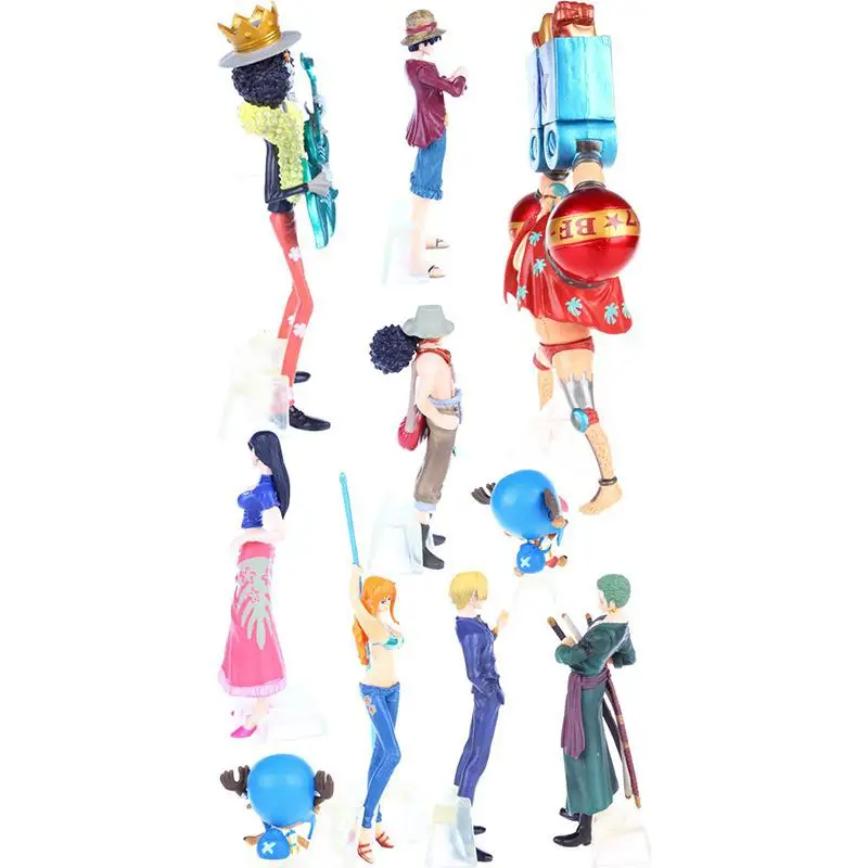 Аниме ONE Piece 10 моделей Monkey D Luffy Zoro Nami Usop Sanji Chopper Nico Robin Фрэнки Брук новый мир 2 года