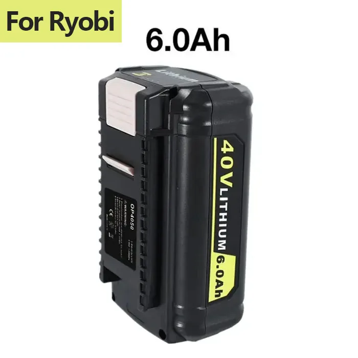 

OP40601 40V 6.0Ah Li-ion Batterie Rechargeable pour Ryobi OP4060 OP4050 OP4030 OP4026 RY40200 OP4040 RY40430 RY40770 RY40440