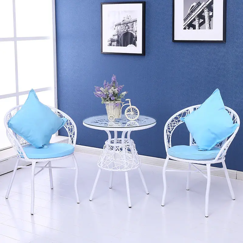 

Стул-уличная мебель для отдыха из ротанга из трех предметов мебельное сочетание патио кофейный балкон одиночное простое уличное кресло