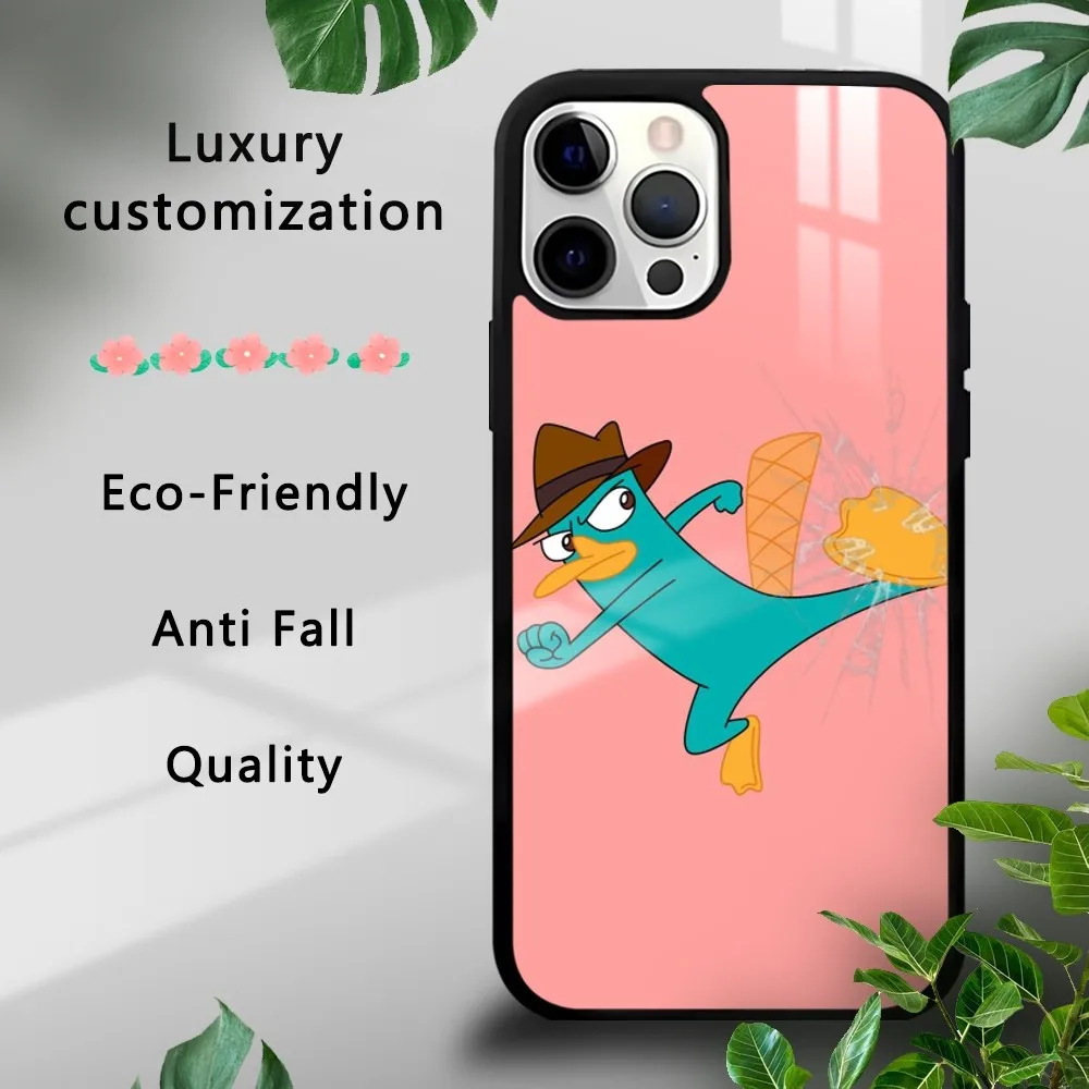 Чехол для телефона с рисунком P-Phineas и F-Ferb iPhone 16 15 14 13 12 11 Pro Xs Max Mini Plus Celulares Hard Funda