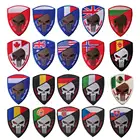 Нашивка с изображением национального флага, черепа, Вышивка Липучка, нашивка, значок в Военном Стиле, искусственный рюкзак для творчества