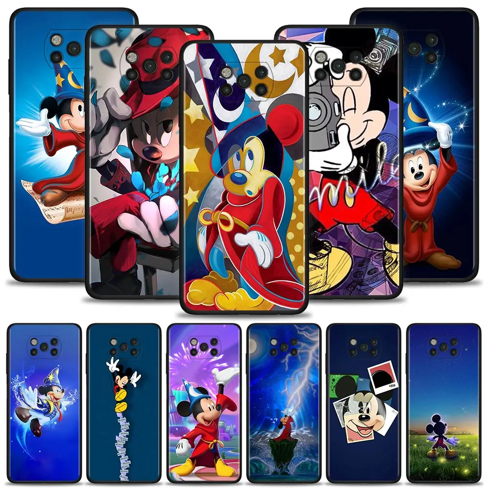 

Case For Xiaomi Poco X3 X4 NFC M3 M4 Pro 5G Cover for Poco F3 GT Pocophone F1 Shell Magic Photograph Mickey Mouse Fireworks