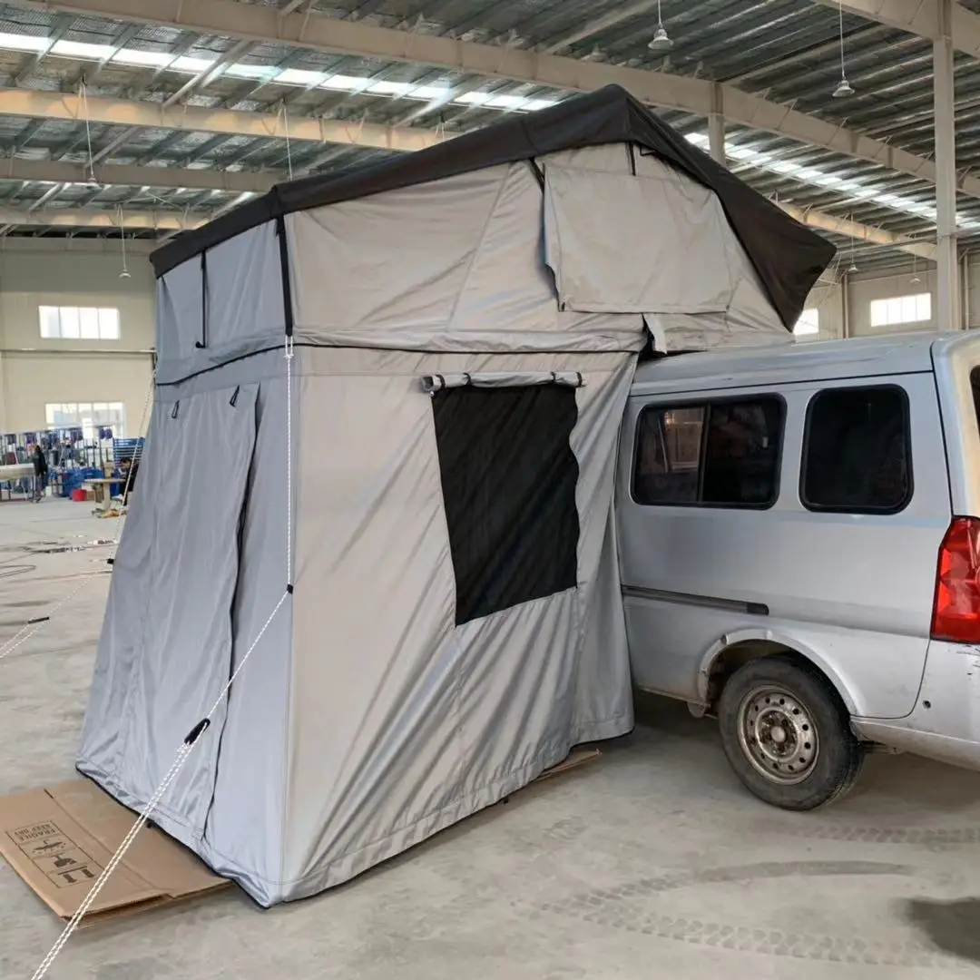 Фото Оптовая продажа: Автомобильная палатка на крышу (софтшелл) с пристройкой-анексом, модель 2023 года №4