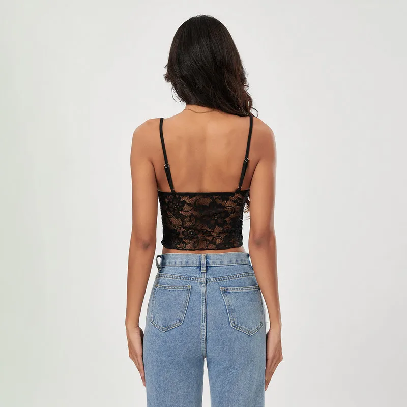 WPNAKS женские кружевные рандомные топы летняя одежда 2024 на завязках спереди