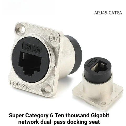 Экранированная Сетевая розетка RJ45 D-типа, 1 шт., супер Категория 6, металлический корпус 86, панельный монтаж, двухпроходной модуль CAT6A CAT5E RJ11 HiFi