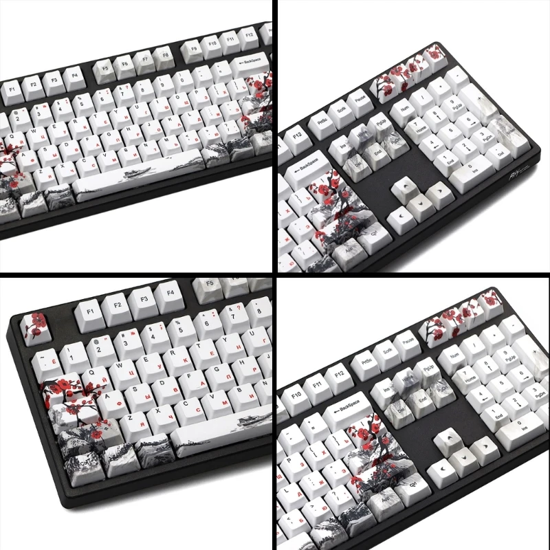 

110 шт., колпачки для русских клавиш, колпачки для клавиш 61/64/108