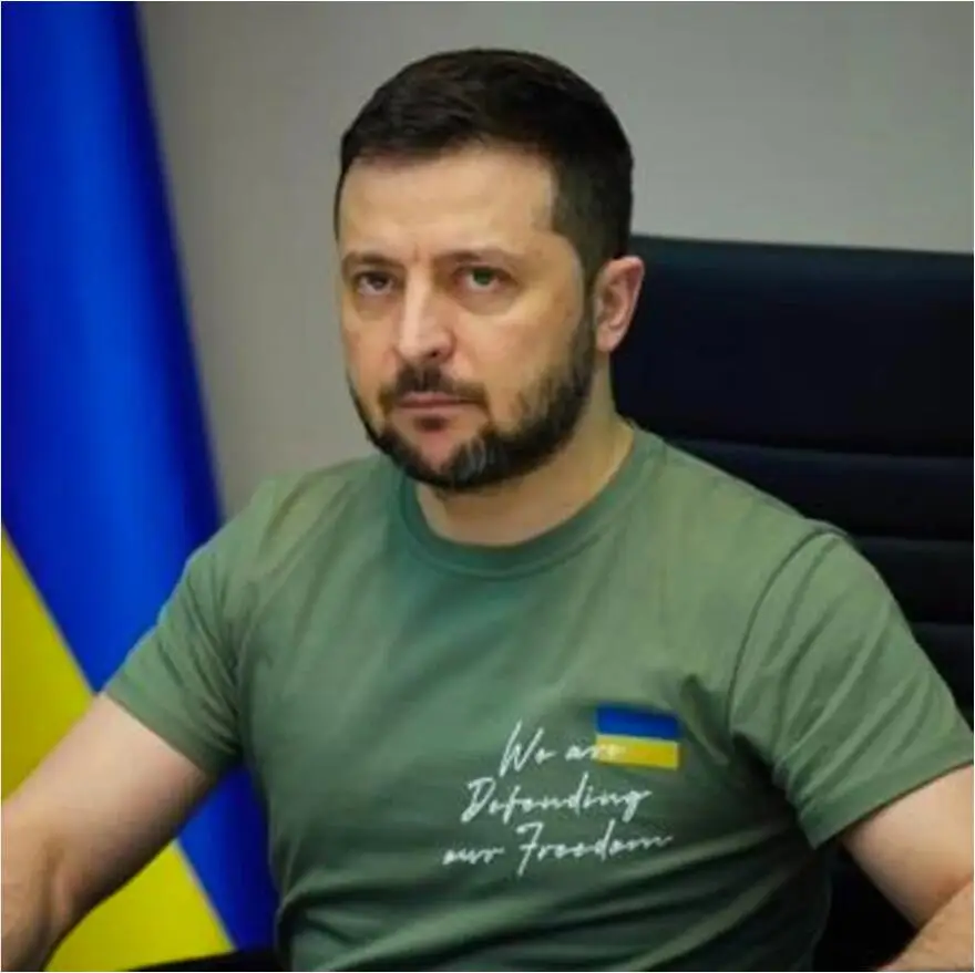 

Zelensky We Are Defending Our Freedom T Shirt. Short Sleeve Cotton Casual Ukraine Flag Emblem T-shirt Loose Tops Plus Size S-6XL
