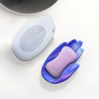 loven lv483f diy crystal oval light bulb pendant silicone mould palm shape soap storage box epoxy mold for resin art