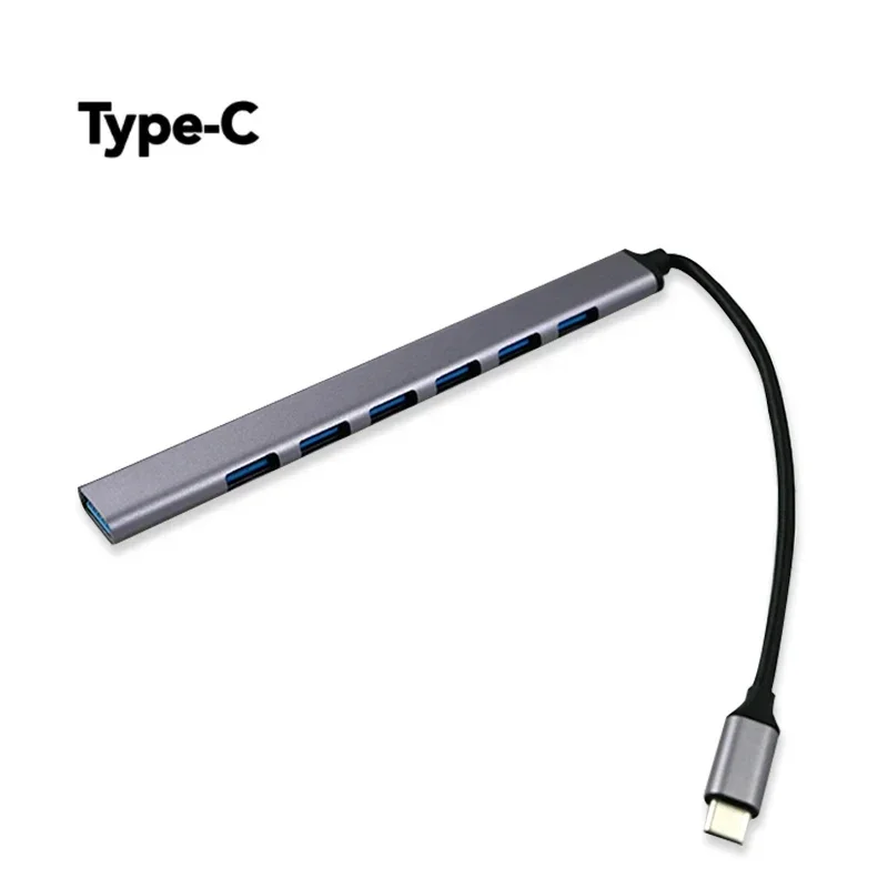 USB-концентратор типа C 3 0 USB-A разветвитель-концентратор 7-портовый USB3.0/2.0 с USB-C PD