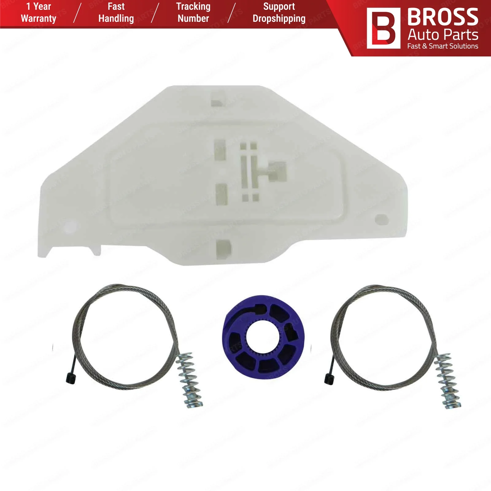 Запчасти для автомобилей Bross BWR1199 комплект ремонта электростеклоподъемника