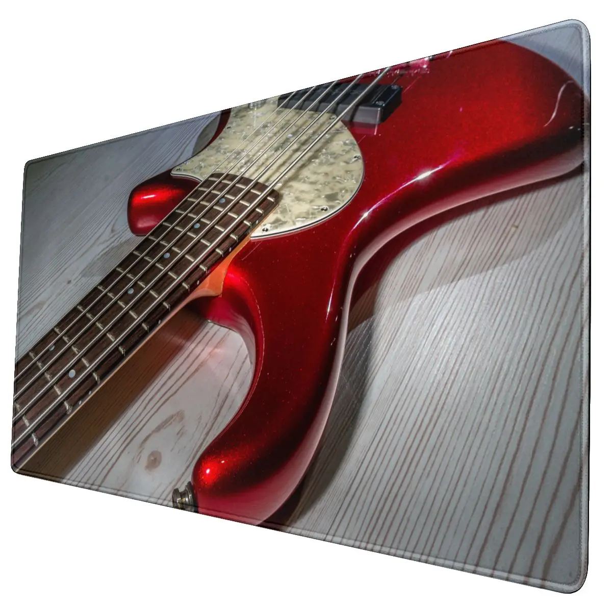 

Music Guitar Musical Instrument Gaming Mouse Pad Office Desk Mat Black Fabric Mousepad for Gamers