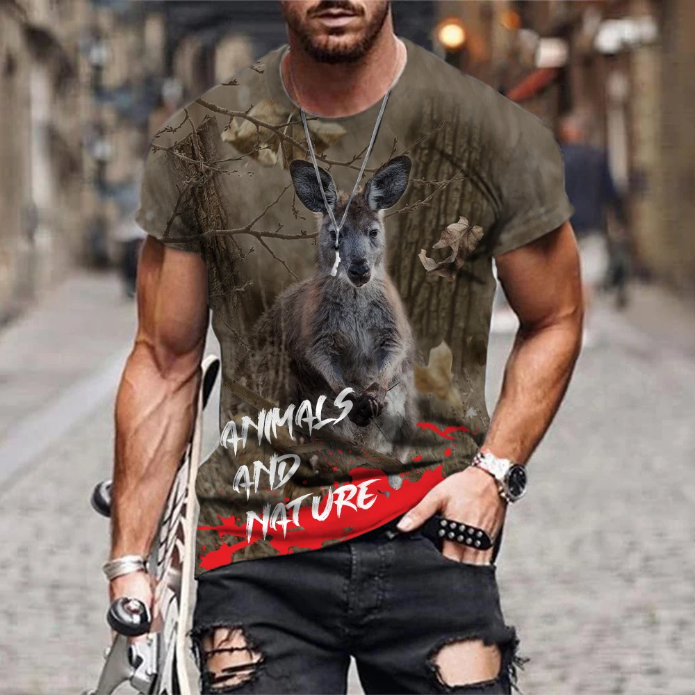 

Футболка мужская с 3D-принтом дикого кабана, свободная быстросохнущая дышащая индивидуальная рубашка с коротким рукавом, круглым вырезом, с ...