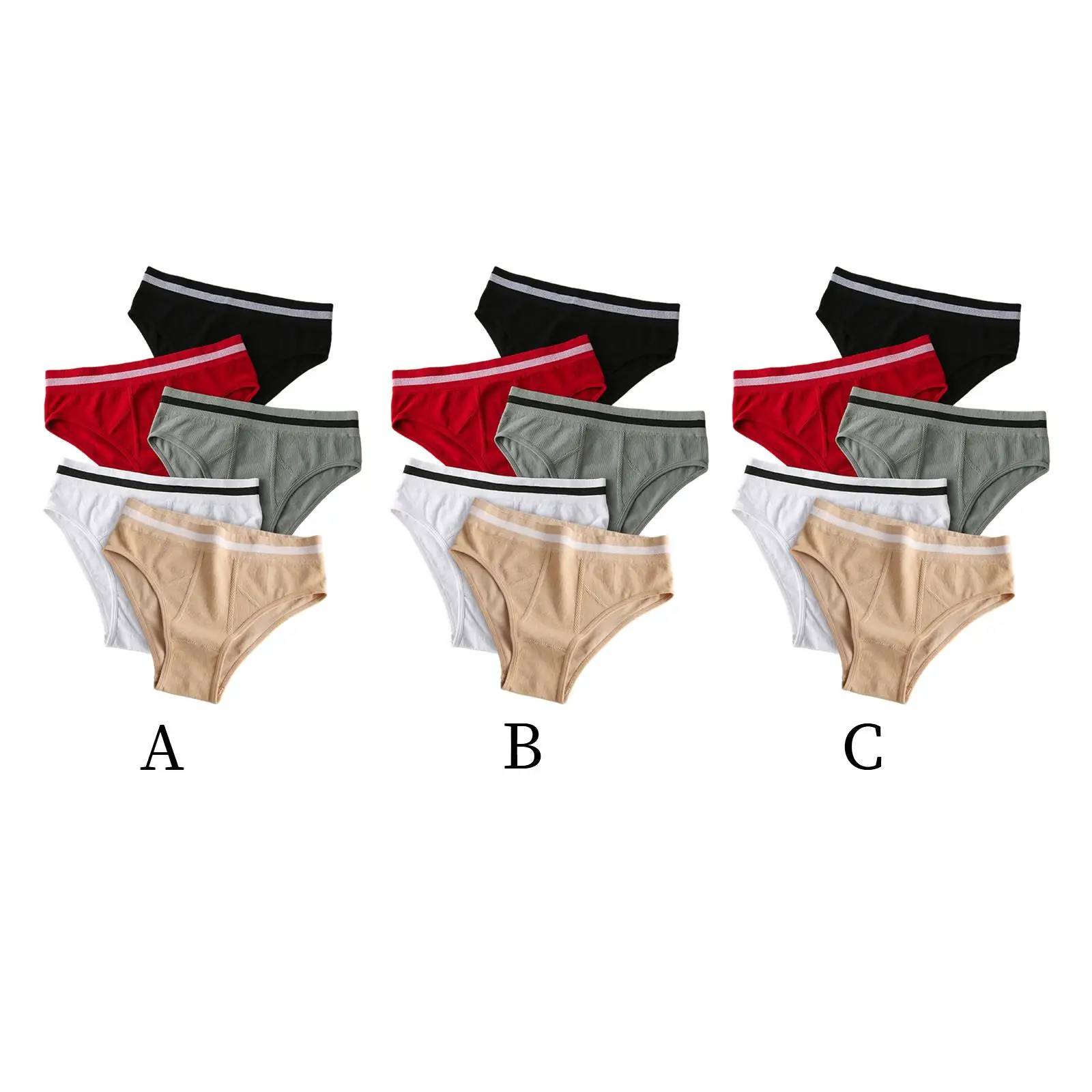 

5 шт., женские хлопковые трусы-танга с высокой талией