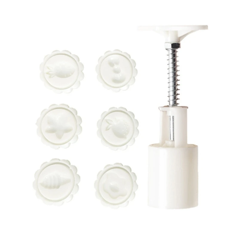 

25g Plastic Mooncake Stamp Shaped Mooncake Molds Festival Hand Press Moulds