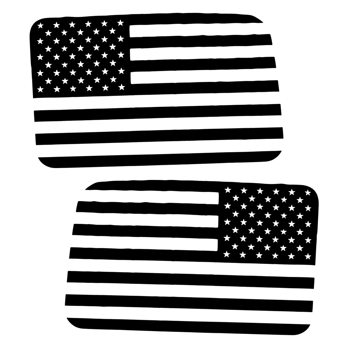 

1 Pair Car Exterior Rear Left & Right Window Flag Decal Sticker Trim Black Vinyl Fit for Jeep Wrangler JL 4 Door 2018 2019 2020