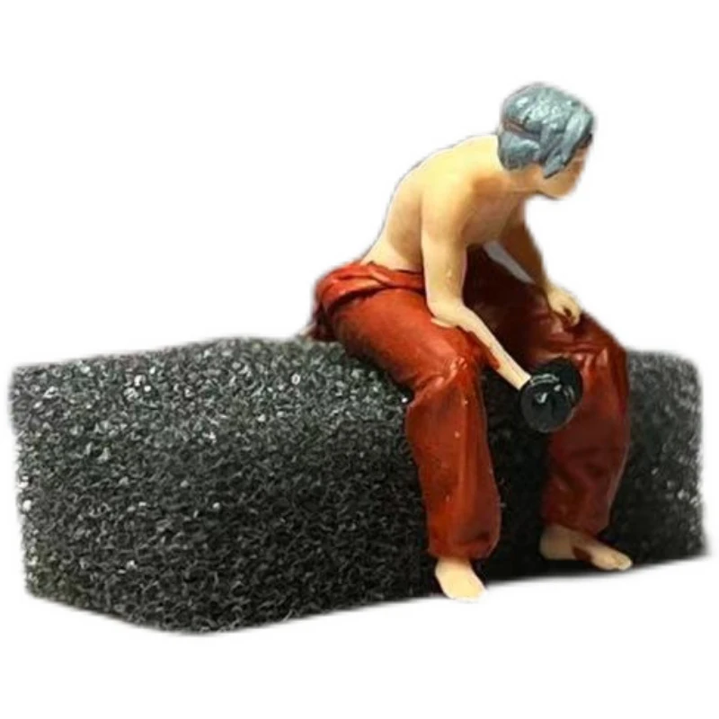 Женская кукла в масштабе 1/64 короткие волосы фигурка фитнес-девушки сцена