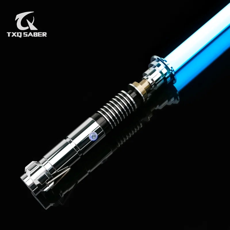 

TXQSABER Luke Smooth Swing Cosplay Blaster Lightsaber 12 Color 10 Soundfonts Volume Adjustment LED Metal Handle FOC Laser Sword