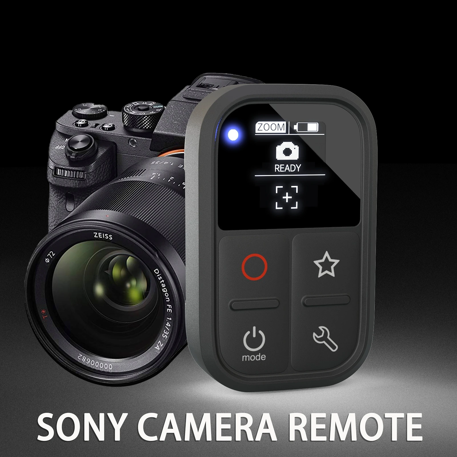 Беспроводной пульт дистанционного управления для камеры Sony с OLED-экраном, совместимым с фотографиями модели A7M3 A6400 RMT-P1 A7C A1 E10RX100