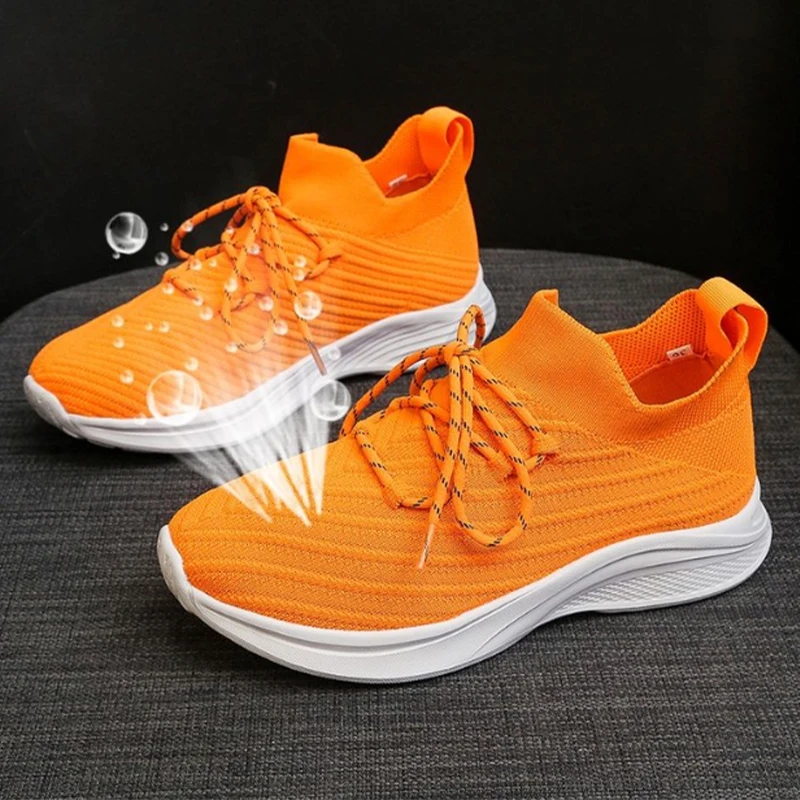 Autumn Women Sport Shoes 2022 New Mesh Sneakers Breathable Platform Loafers Ladies Casual Flats Soft Running Shoes Zapatos Mujer