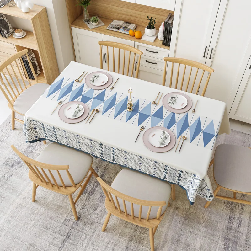 

Rectangular Tablecloth Home Nordic Style Light Luxury Geometric Party Kitchen Restaurant Room Wedding Decoration Nappe De Table