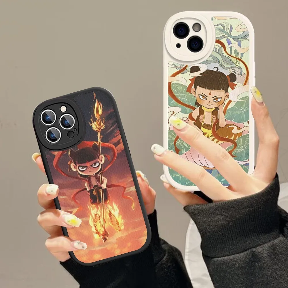 

Nezha Phone Case Hard Leather For iPhone 14 13 12 Mini 11 14 Pro Max Xs X Xr 7 8 Plus Fundas