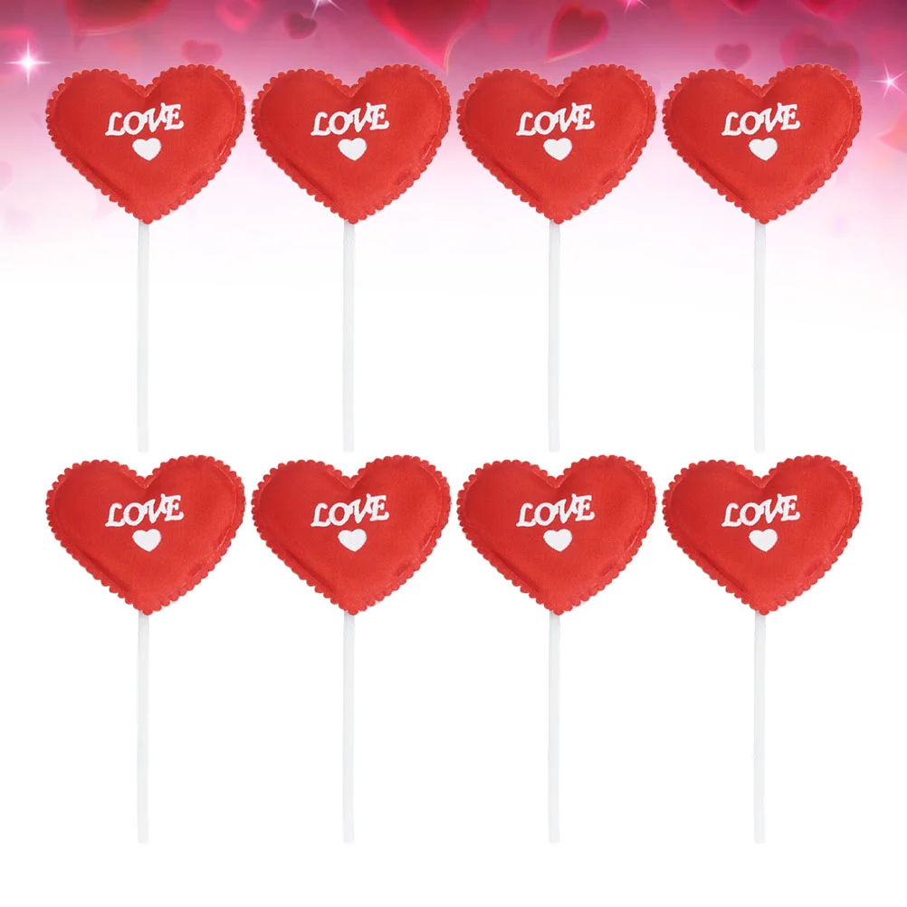 

Party Cake Wedding Picks Shower Heart Toppers Cupcake Valentine Ornament Anniversary Decoration Topper Baby Dessert Birthday