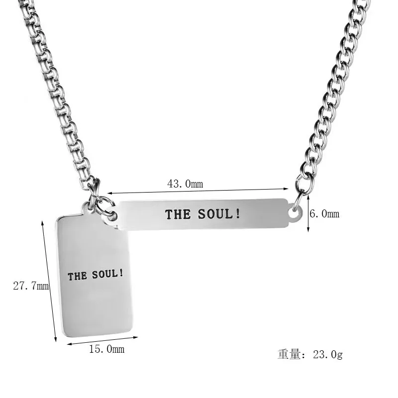 

Xiaozhonggan Shuangpin Inspirational Titanium Steel Necklace Women's Hip Hop ins Cool Style Personalized Collar Chain 2023 New