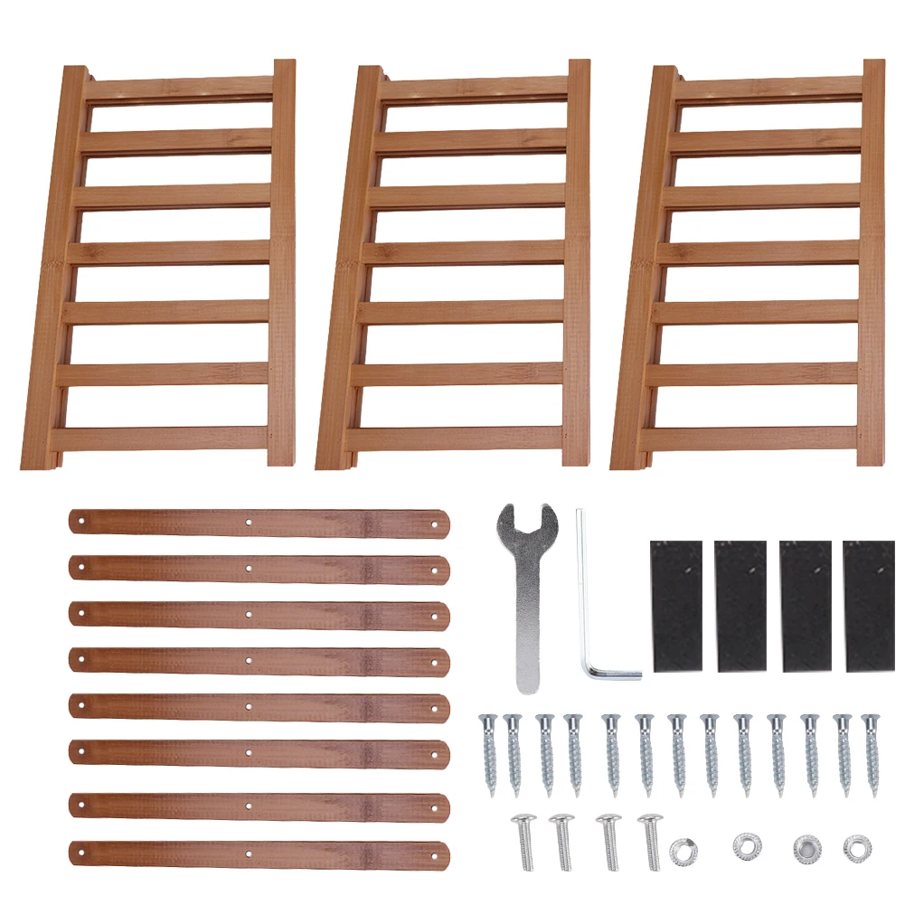 

Display Plant Shelf Storage Bamboo Freestanding Yard Living Room Space Saving Indoor Outdoor 3 Tier Flower Stand Multifunction