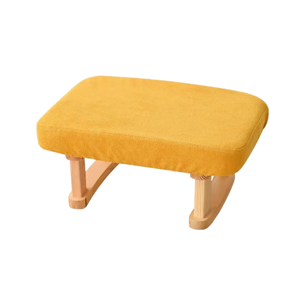 

Wood Cloth Small Stool Detachable Washable Rectangular Nonslip Heavy Duty Breathable Home Shopping Mall Chair Shoe Bench