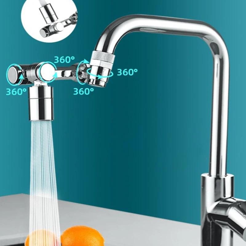 

New Universal Retractable Faucet 1440° Rotation Extender Faucet Aerator Alloy Splash Filter Kitchen Washbasin Faucet