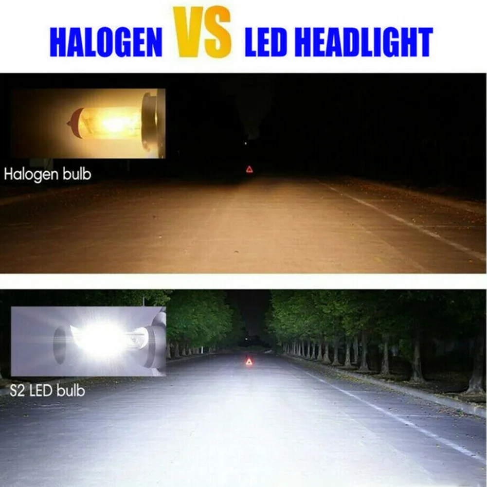 

100W 2 SMD LED Headlight Bulb Car Light 6000K-7000K H7 White Light 2pcs