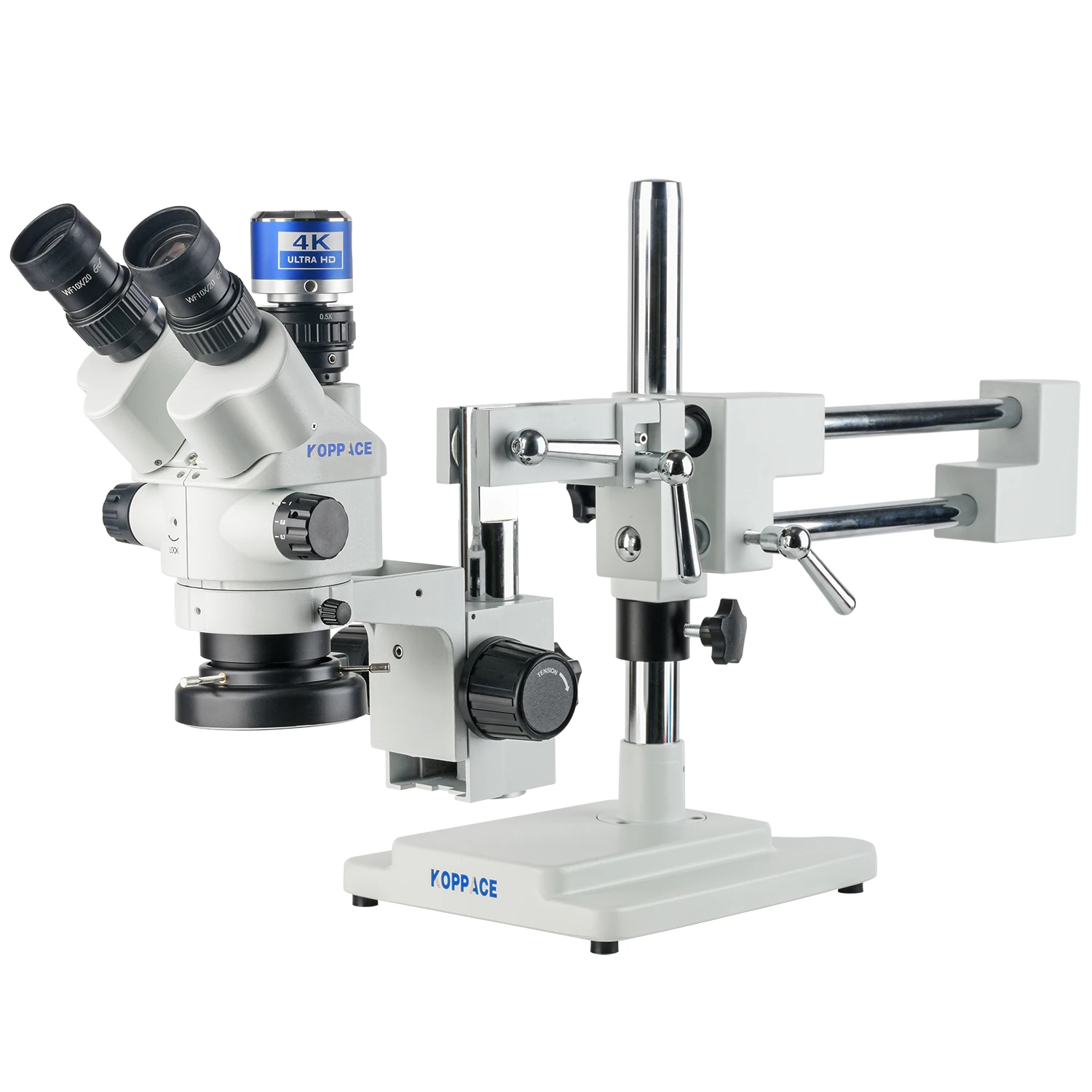 

KOPPACE 3.5X-180X 4K HD Stereo Microscope Trinocular Continuous Zoom Lens Trinocular Interface Synchronous Output