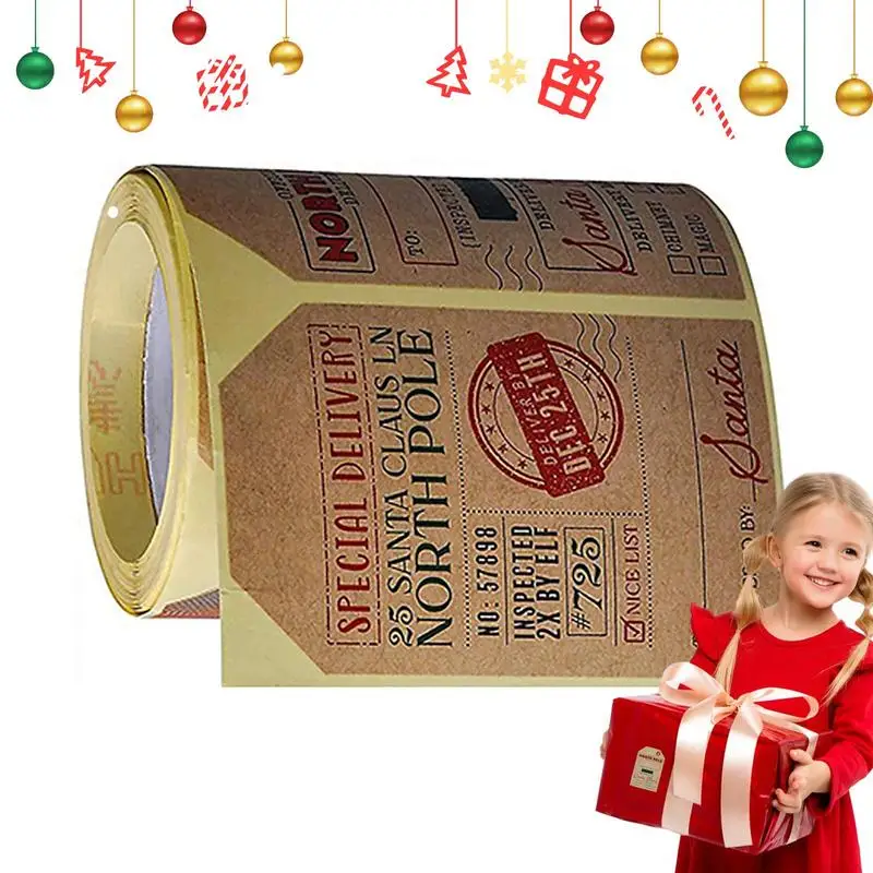 

Наклейки, рождественский подарок, бирки с именем