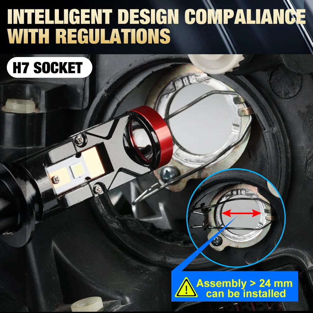 Светодиодный проектор H4 H7 H11 9005 HB3 9006 HB4 мини-линза автомобильная мотоциклетная
