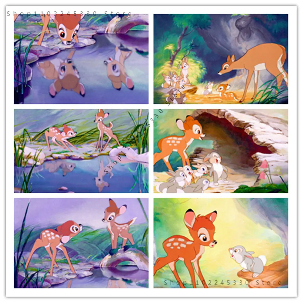 

Disney Fawn Бэмби серии холст картина стены фотообои для гостиной Декор мультфильм Спальня украшение для дома
