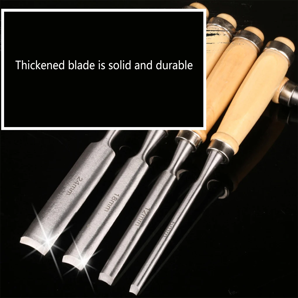 

4 Pieces Set Engraving Tool DIY Crafting Carbon Steel Sculpture Tools Kit