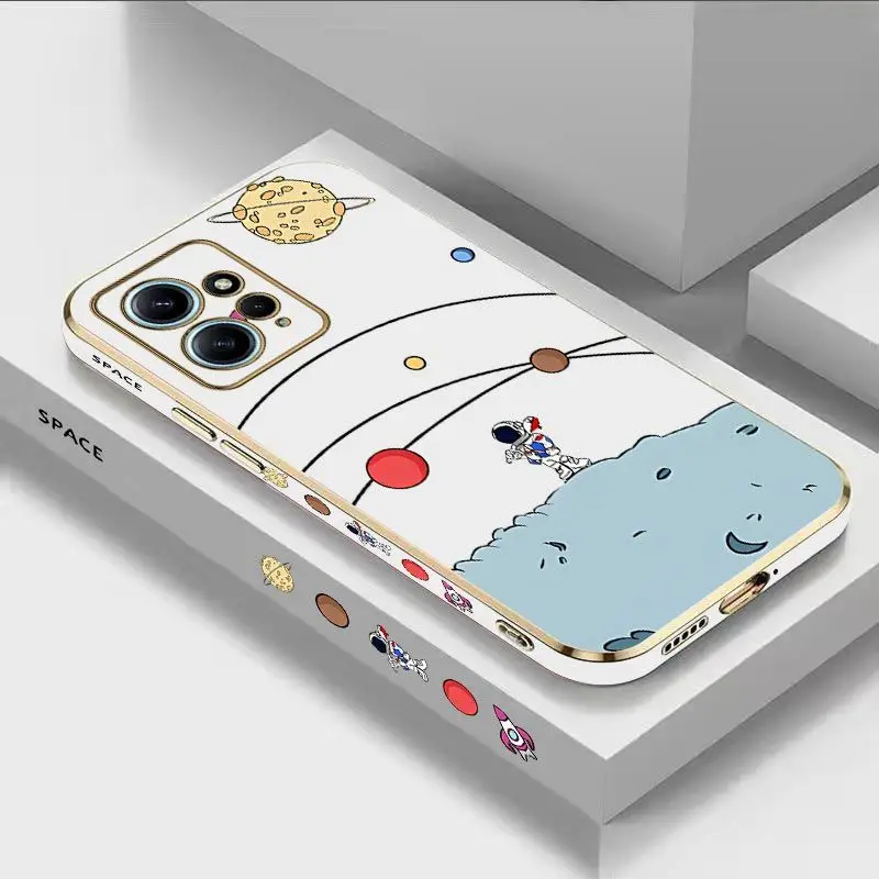 Planet Patrol Luxury Plating Phone Case For Xiaomi Redmi Note 11 Pro Plus 12Pro Plus 11 11S 10 Pro 12 9S 8 Pro Cover