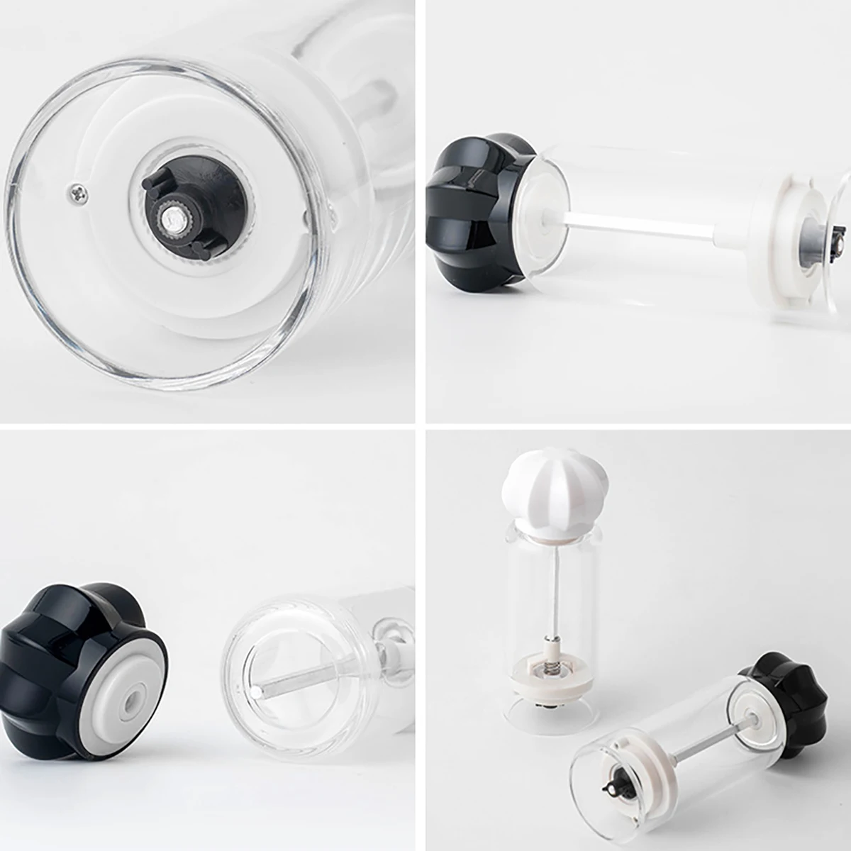 Мельница для черного перца из нержавеющей стали акриловая бутылка специй