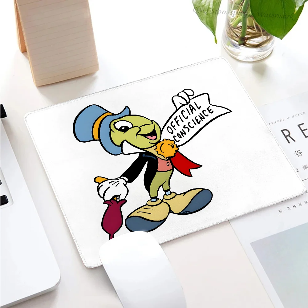 Disney Pinocchio Jiminy Cricket Mousepad Small LockEdge Mouse Pad For Gamers Computer Desk Rectangular Anti-slip Rubber