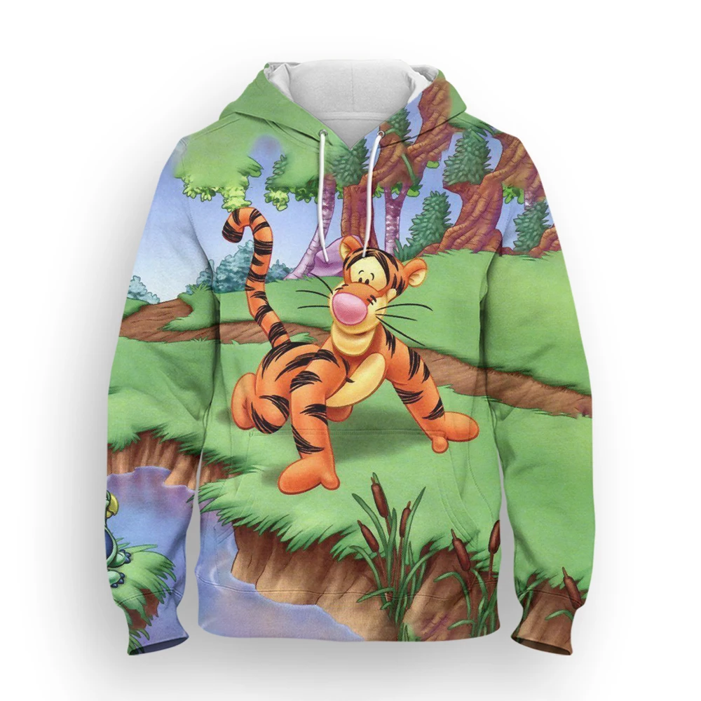 

2022 New Spring Autumn Men's Sweatshirt Disney Tigger Movie 3D Printing Men's Hoodie Pullover