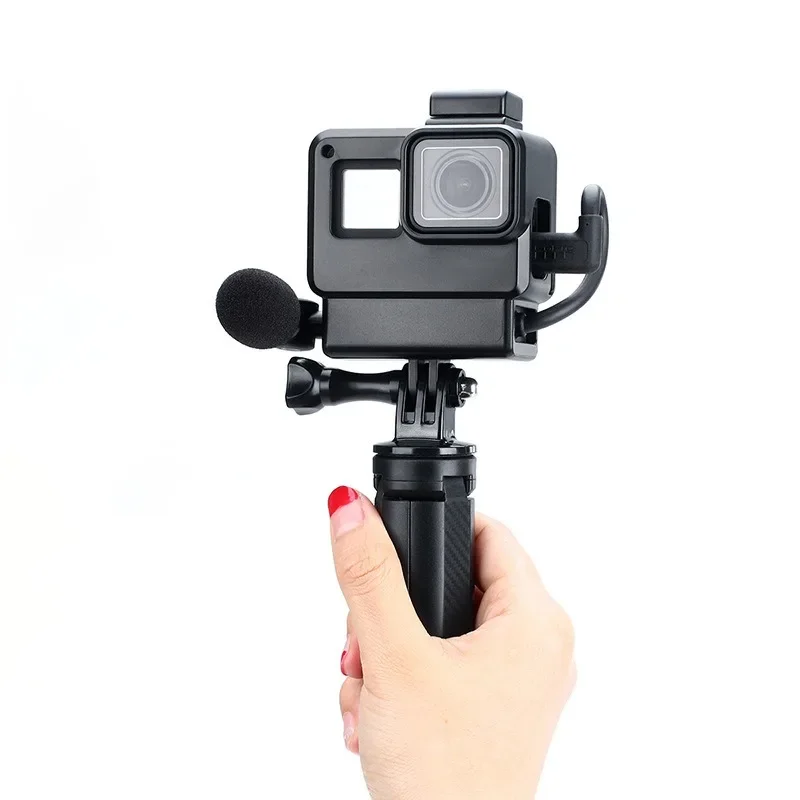 Чехол для экшн-камеры V2 Vlog GoPro Hero 7 6 5 черный с креплением холодной башмака