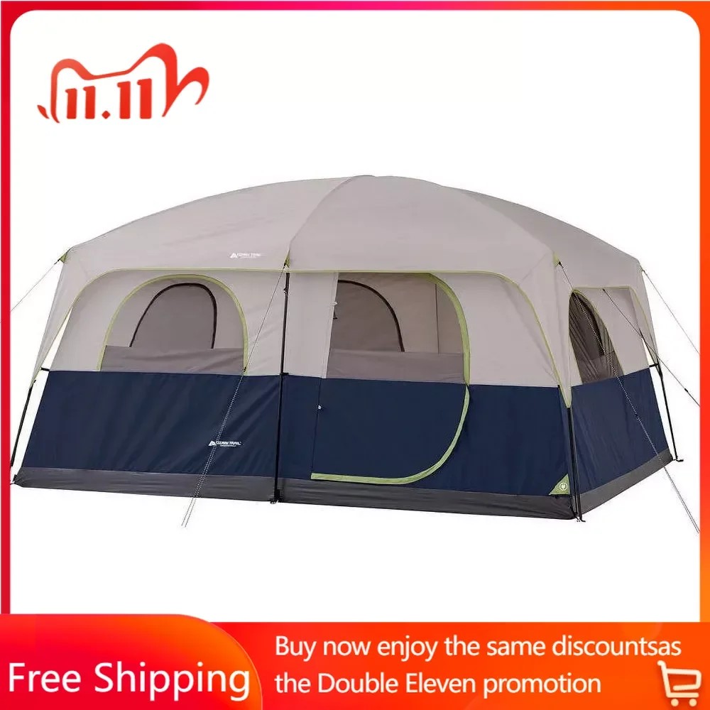 

Семейная Палатка-кабина 14 'x 10', для сна 10, 13,5 фунтов, палатки для кемпинга на открытом воздухе