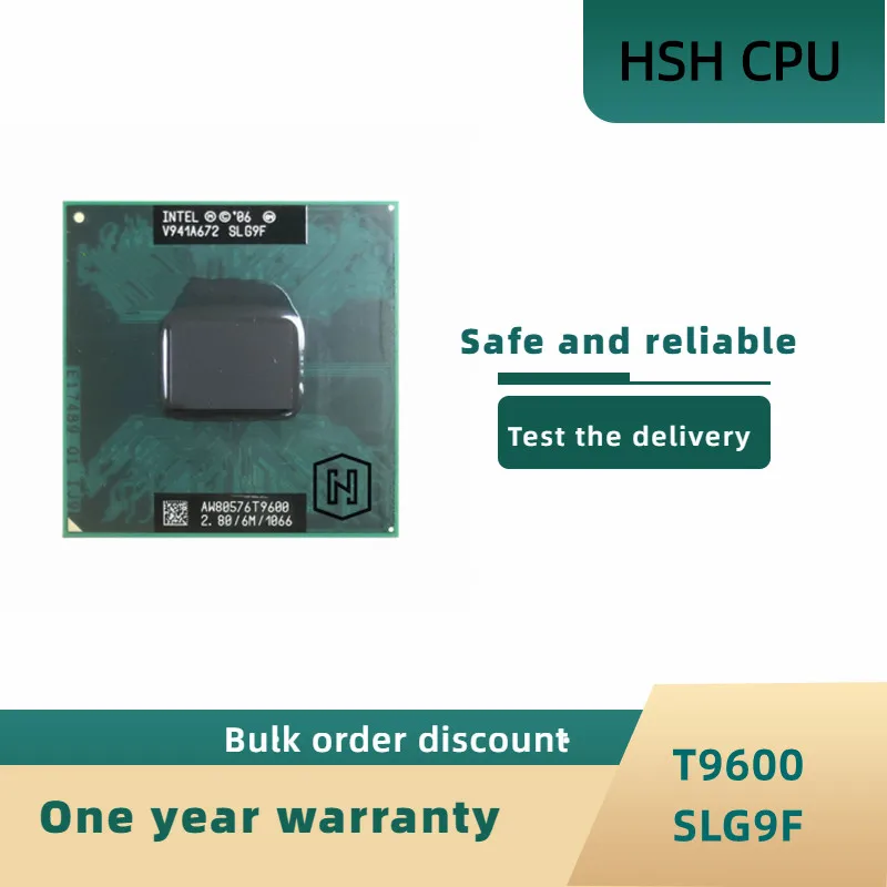 

Процессор Intel Core 2 Duo T9600 для ноутбука SLG9F SLB47 6M кэш/2,8 ГГц/1066/двухъядерный процессор для ноутбука PGA478 GM45 PM45