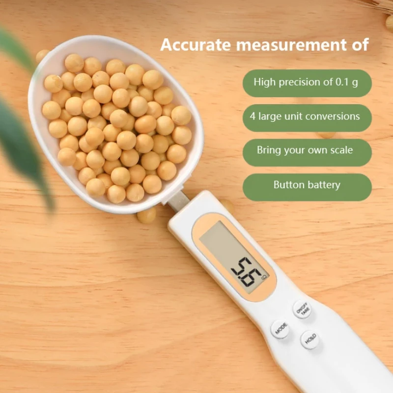 

Electronic Measuring Spoon with Digital Scale Mini Weighing Measuring Spoon for Dog Food Coffee Powder Kitchen Gadget