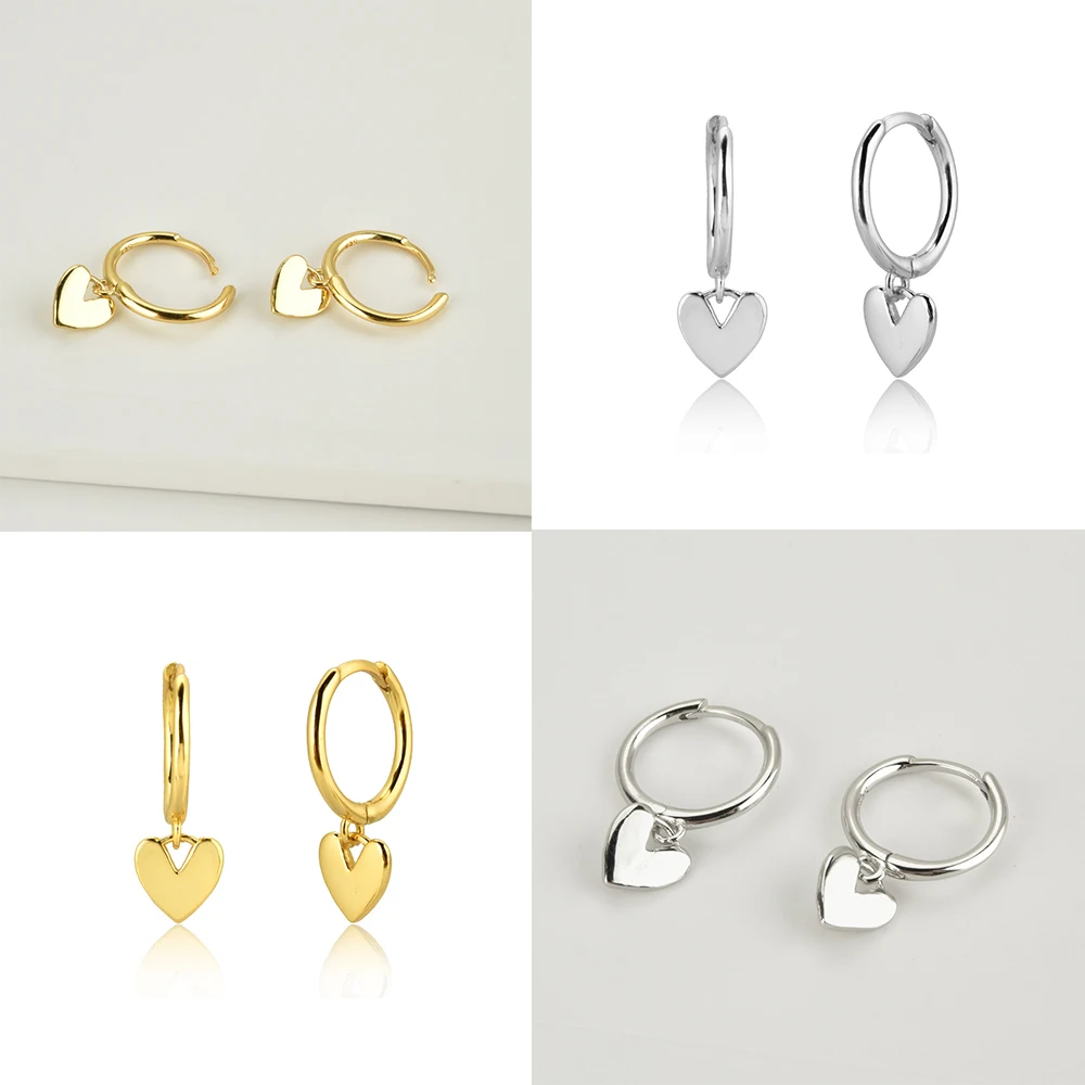 

Серьги в форме сердца Lucky love из серебра пробы