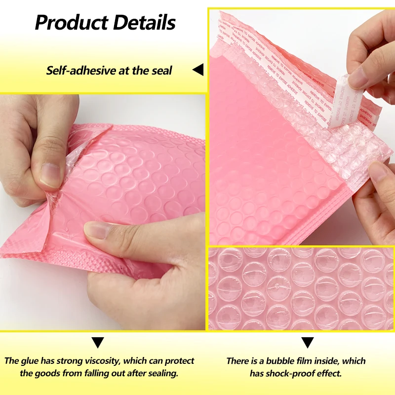 Пузырчатая Сумка-конверт розовые пузырчатые полиэтиленовые