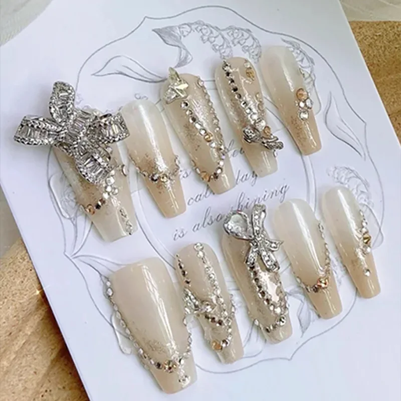 50 шт. Роскошные циркониевые круглые металлические аксессуары для дизайна ногтей