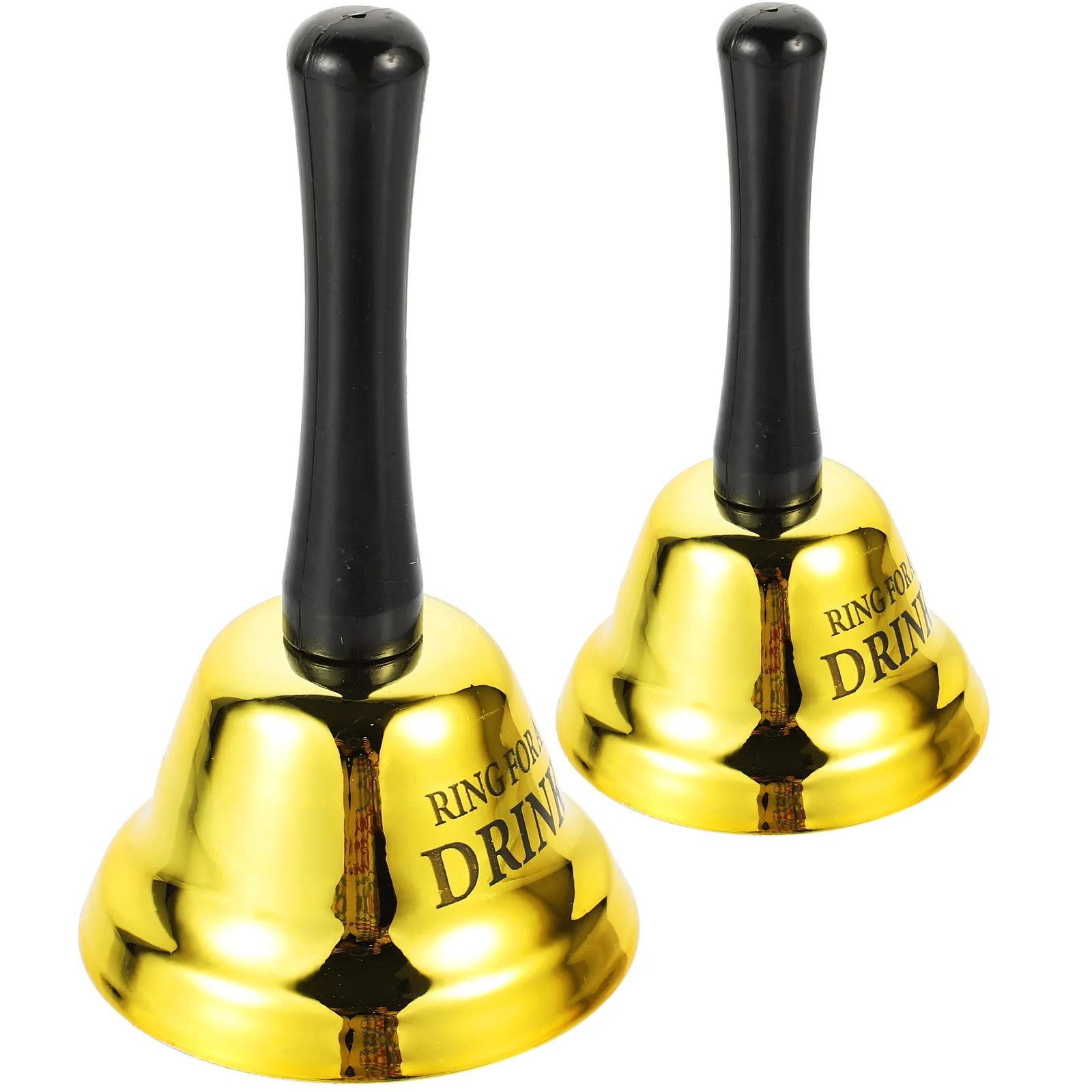 

2 Pcs Bar Handheld Bell Game Loud Instruments Adults Front Desk Bells Wedding School Sleigh Vintage Steel