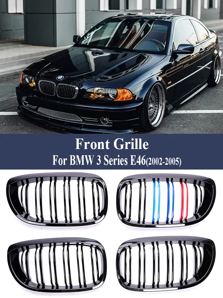 

Front Bumper Kidney Grille M Style Carbon Fiber Racing Inside Grill For BMW 3 Series E46 LCI 2002 2003 2004 2005 2/4 Doors